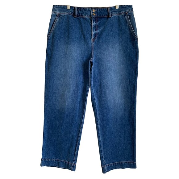 TALBOTS Womens' Sydney Wash High Waist Straight Ankle Jeans Size 16 - Picture 5 of 10